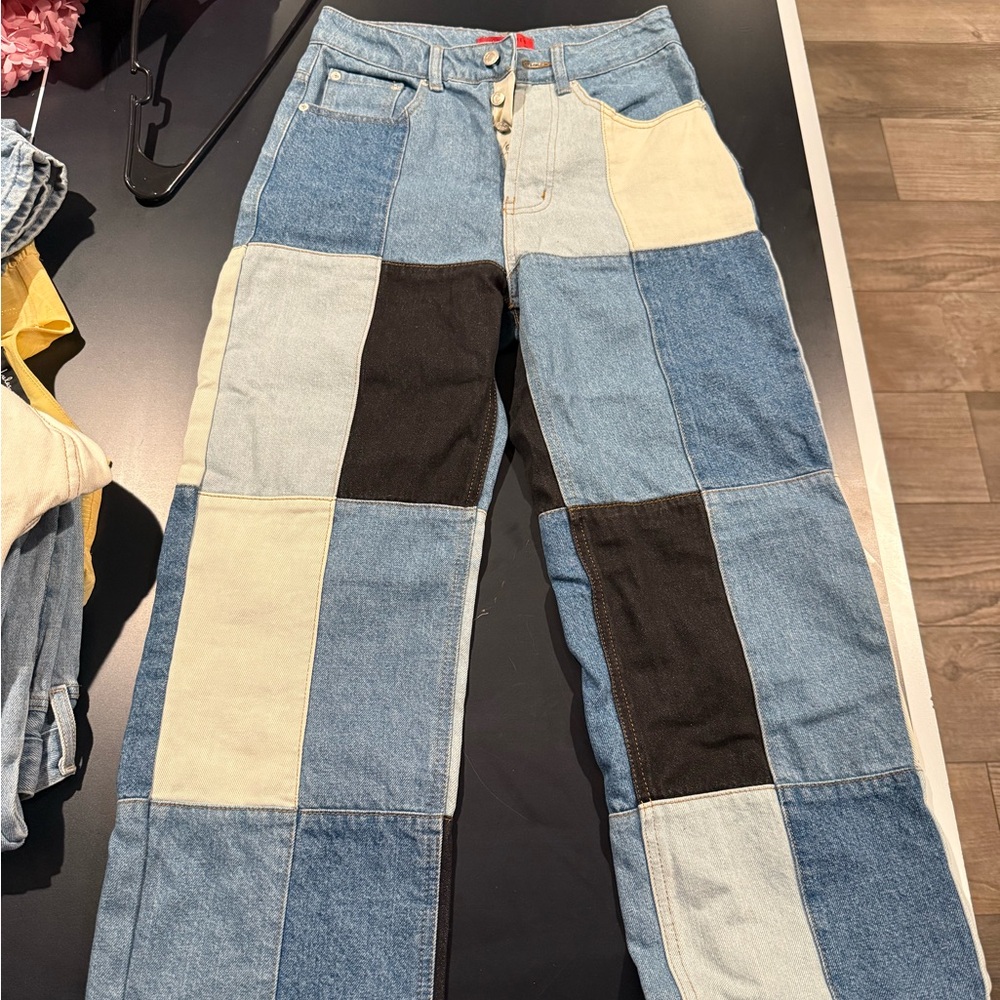 Patchwork Denim Jeans - image 1